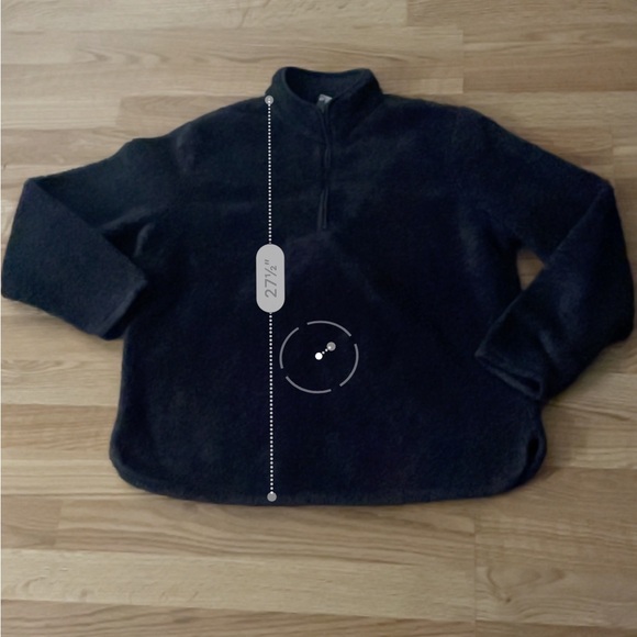 H&M Womens Long Sleeve Sherpa Pullover Quarter Zip Fuzzy Fleece Sweatshirt Large - Picture 7 of 11